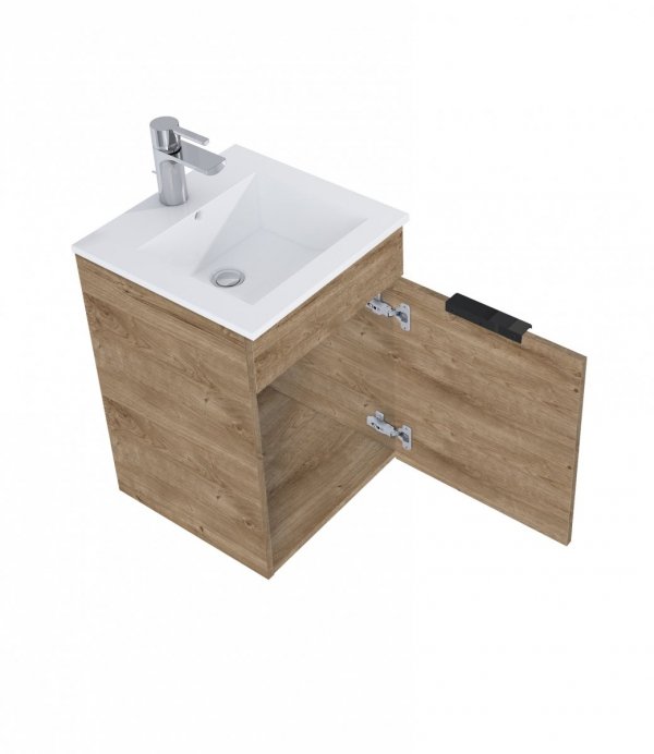 ELITA SZAFKA ZESTAW Z UMYWALKĄ  SET QUBO PLUS 40 1D 40 x 58 x 40 (cm)  DĄB CANELA PDW 168769 /RE020400147050