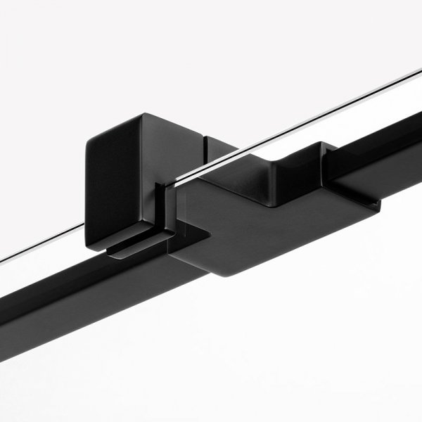 NEW TRENDY Kabina prysznicowa przyścienna drzwi uchylne REFLEXA BLACK 90x80x200 POLSKA PRODUKCJA 