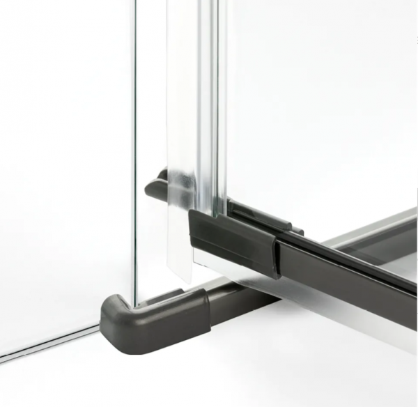 NEW TRENDY Kabina prysznicowa 80x80x200 Avexa Gunmetal Brushed pojedyncze drzwi EXK-3319/EXK-3349