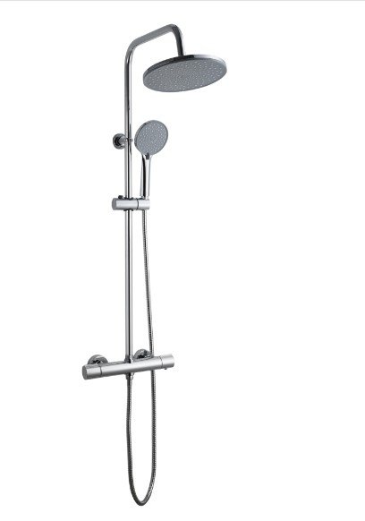 INVENA - Deszczownia z baterią natryskową VOLOS chrom  AU-37-T01-V