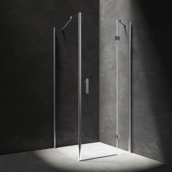 OMNIRES Kabina prysznicowa prostokątna z drzwiami uchylnymi, 120x100 cm MH1210CRTR