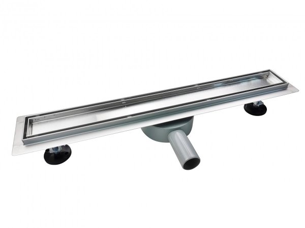 AQUALine - Odpływ liniowy 2w1 POSADZKOWY do wklejenia płytki lub gładka maskownica syfon OBROTOWY ROZMIAR 80cm!! R04800