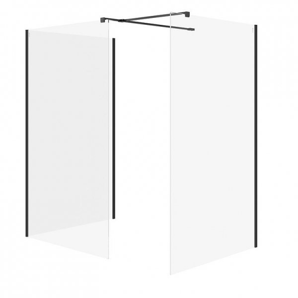CERSANIT - SET B811: Kabina Walk-In MILE czarny 90x90x90x200  S601-198