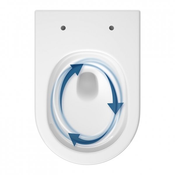 CERSANIT SET C947: MISKA ZAWIESZANA REMO PRO OVAL TORNADO Z DESKA DUROPLASTOWA SLIM S4035-001