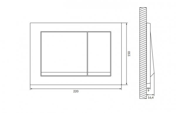 CERSANIT - Przycisk ENTER II chrom matowy K97-512