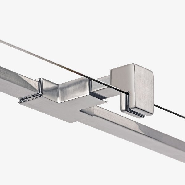 NEW TRENDY Drzwi wnękowe AVEXA NICKEL BRUSHED 1D P 80x200 szkło czyste 6mm Active Shield 2.0 EXK-8458