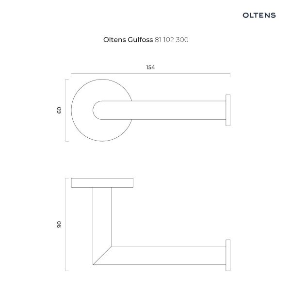 Oltens Gulfoss uchwyt na papier toaletowy czarny mat 81102300