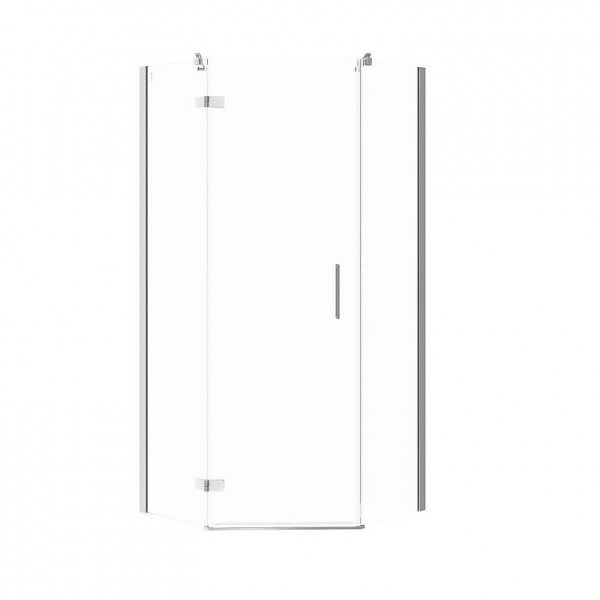CERSANIT - Kabina prysznicowa pięciokątna JOTA (90x90x195) szkło transparentne - chrom LEWA  S160-014