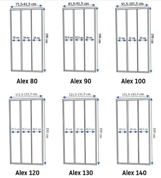 REA - Drzwi prysznicowe przesuwne ALEX 80cm