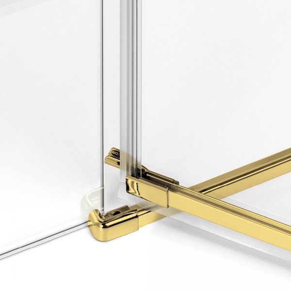NEW TRENDY Kabina prysznicowa podwójne drzwi uchylne AVEXA GOLD SHINE Linia Platinium 90x100x200 EXK-1698