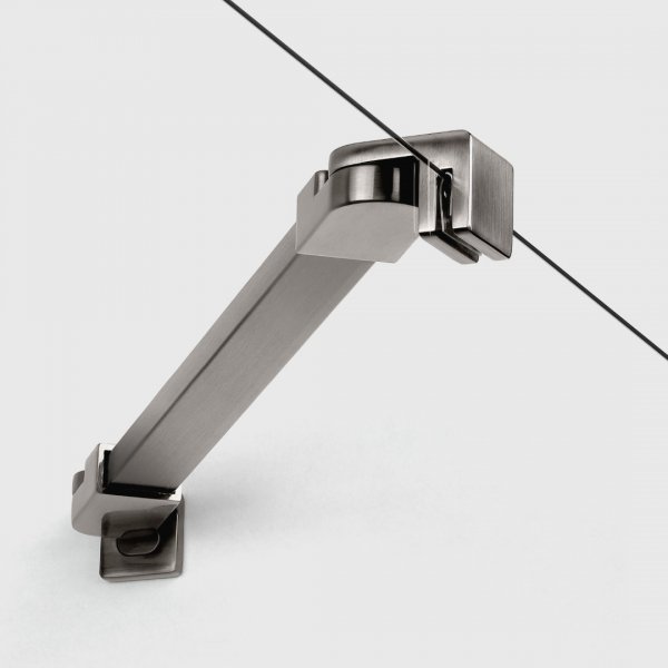 NEW TRENDY Drzwi wnękowe NESTA GUNMETAL BRUSHED 1D L 80x200 czyste 6mm Active Shield 2.0 D-0927A