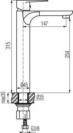 VALVEX - DALI WHITE Bateria umywalkowa stojąca wysoka z perlatorem MIKADO BIAŁY/CHROM 2447317