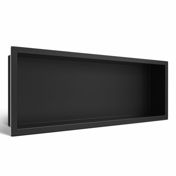 BALNEO WALL-BOX ONE Black Półka wnękowa ze stali nierdzewnej czarna 60x20x10 cm