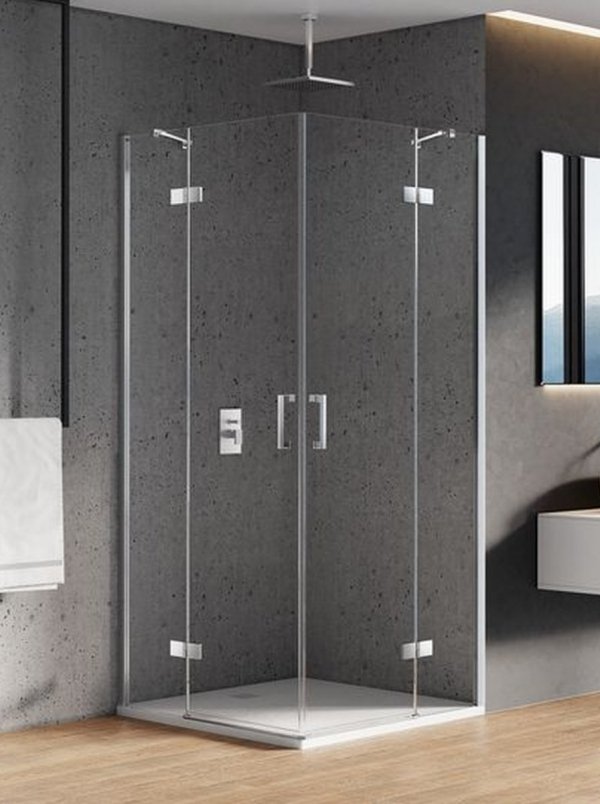 NEW TRENDY Kabina prysznicowa z podwójnymi drzwiami uchylnymi na zewnątrz NEW RENOMA 80x110x195 D-0103A/D-0375A