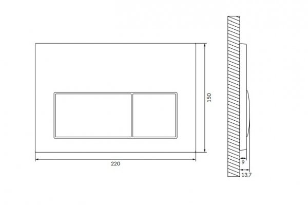 CERSANIT - Przycisk PRESTO II chrom błyszczący K97-517