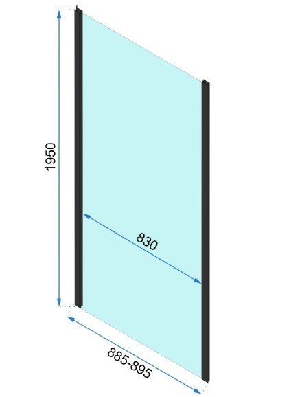 REA - Kabina Prysznicowa Przyścienna RAPID SLIDE Black-Czarna  /drzwi 120 + ścianka 100 x2 + ramię x2/