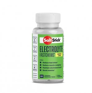  SaltStick Electrylote FastChews Lemon Lime pastylki do ssania z elektrolitami o smaku cytrynowo-limonkowym butelka 60 szt.