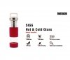 Termos szklany SIGG WMB z zaparzaczem HOT & COLD Glass 400 ml Czerwony