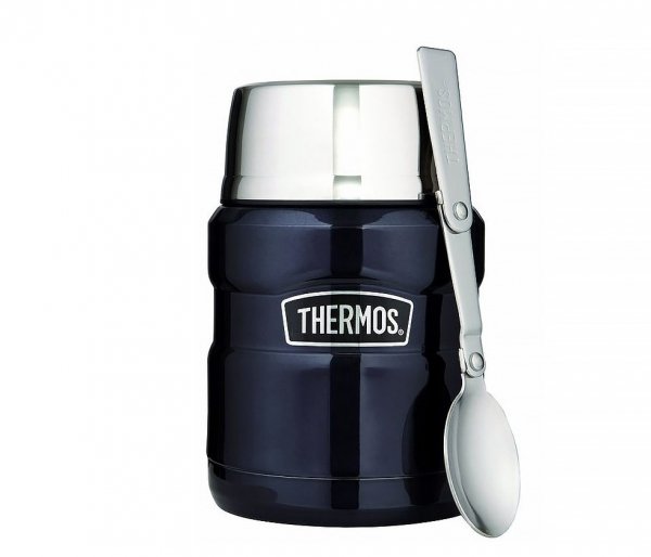 Termos na posiłek THERMOS KING 470 ml ze składaną łyżką granatowy