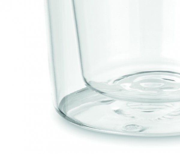 Kubek termiczny szklany TUMBI Glass 350 ml bezbarwny/czarny