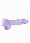 6 / 15 cm Realistic Dildo With Balls - Purple