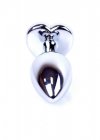 Plug-Jewellery Silver  Heart PLUG- Purple