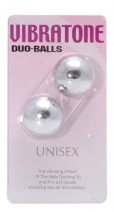 VIBRATONE DUO BALLS SILVER BLISTERCARD