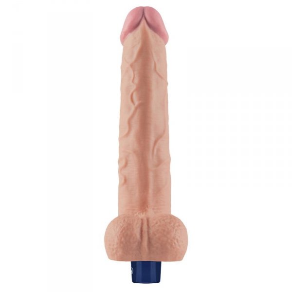 10.5" REAL SOFTEE Rechargeable TPE Vibrating Dildo(Flesh)