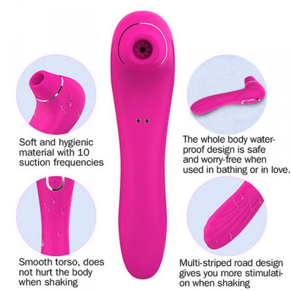 Stymulator-Electric  Massager 1.0 USB Pink 10 functions