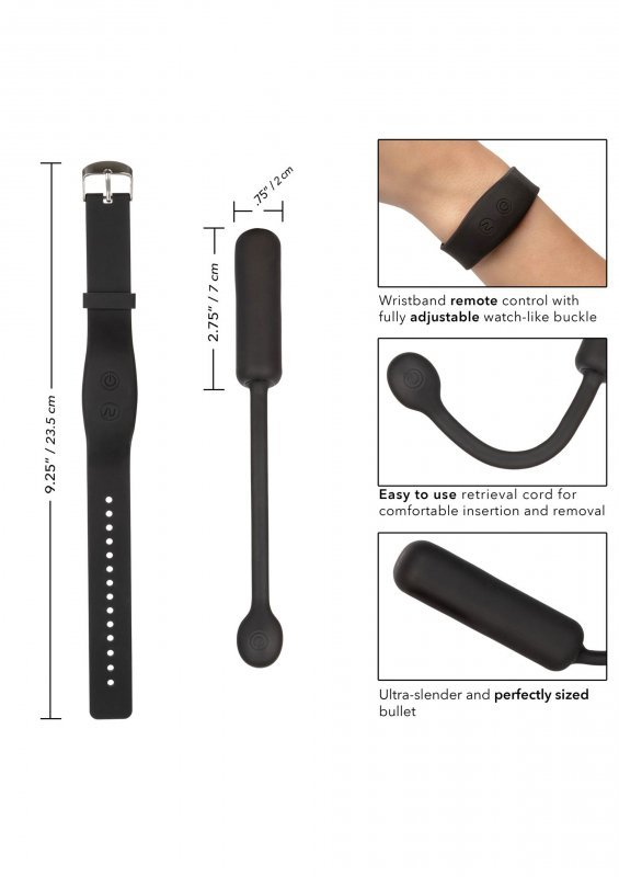 Wristband Remote Petite Bullet Black