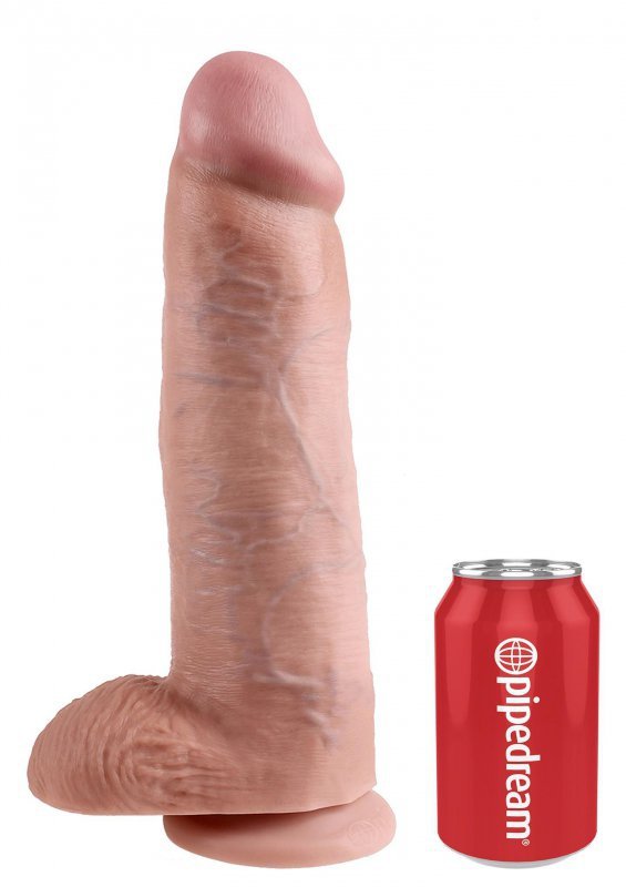 Cock 12 Inch With Balls Light skin tone