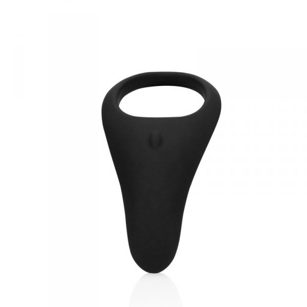 Pointed Vibrating Cock Ring - Licorice Black