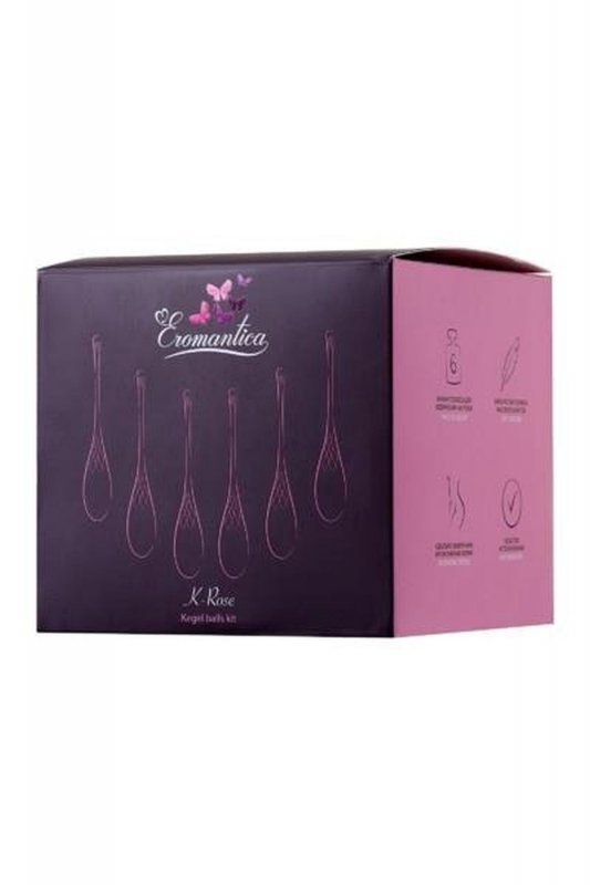 xEROMANTICA Set of 6 vaginal balls K-ROSE,silicone, pink