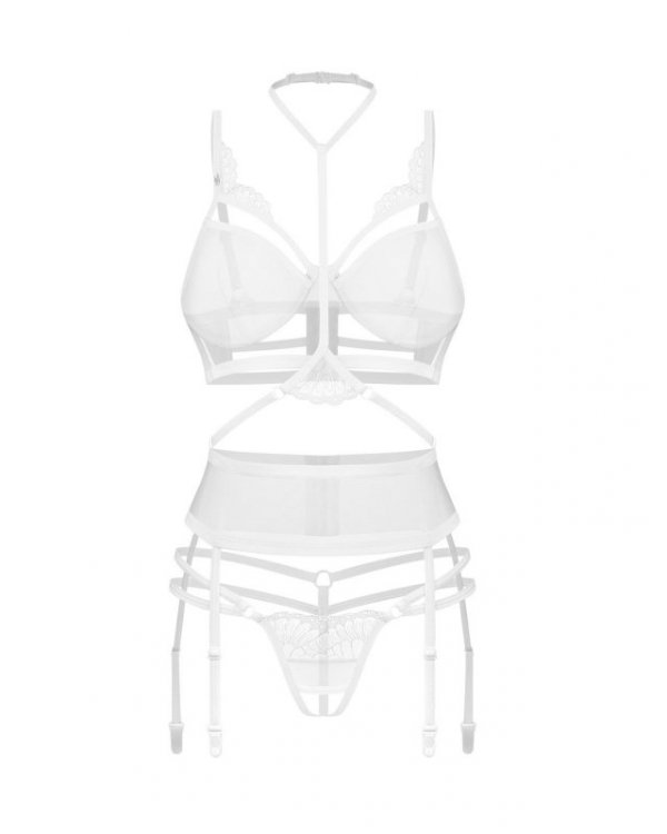 Premisis White otwarty komplet 3-częściowy   S/M