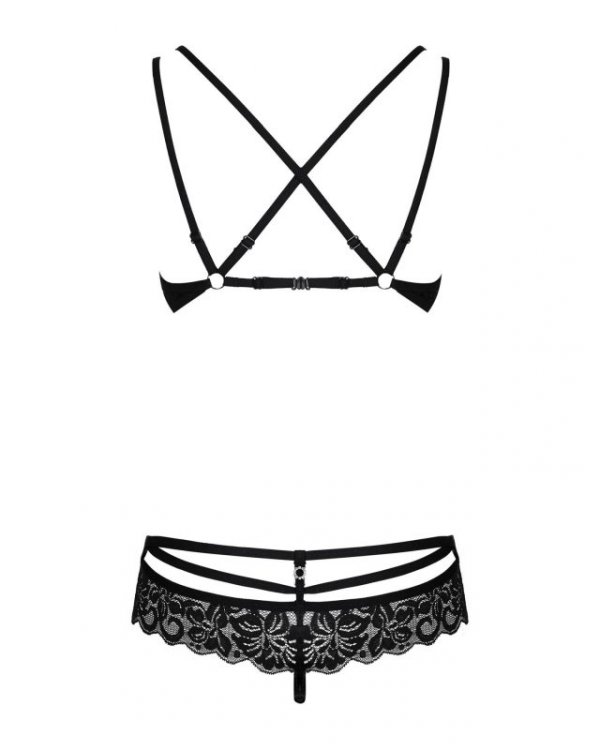 Bielizna-860-SET-1 komplet 2-częściowy czarny L/XL