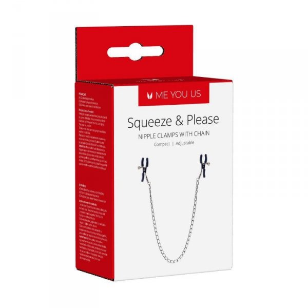 Stymulator- Squeeze N Please Nipple Chain Silver
