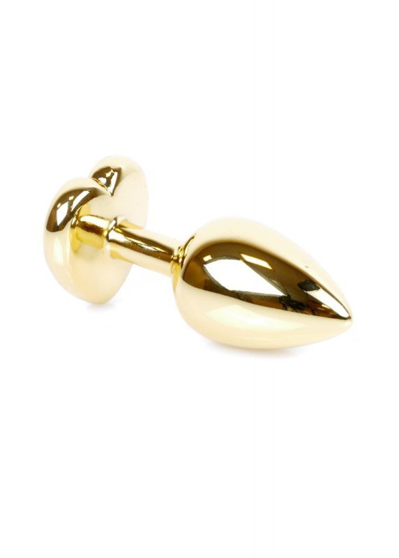 Plug-Jewellery Gold  Heart PLUG- Light Blue