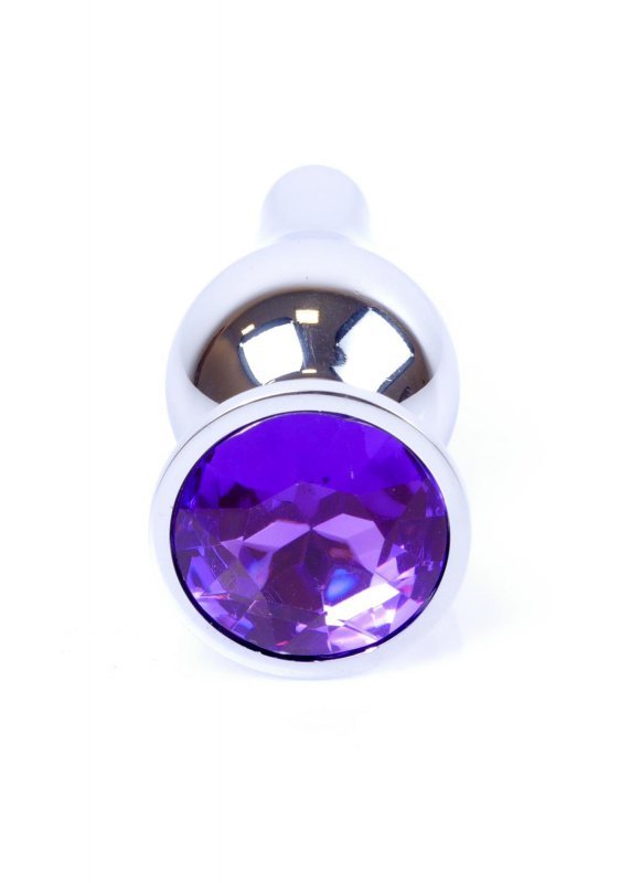 Plug-Jewellery Silver BUTT PLUG- Purple