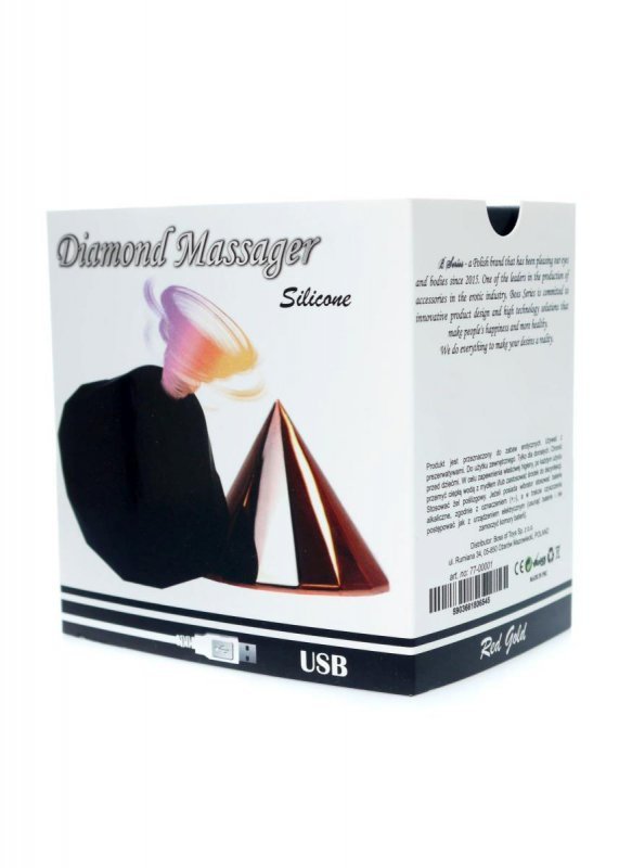Stymulator-Diamond Air Massager USB 7 Function Red Gold
