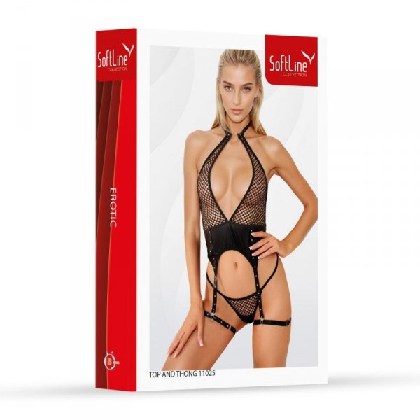 Set top and thong 11025 black XL