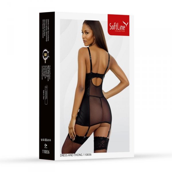 Set dress and thongs 110836 black XL