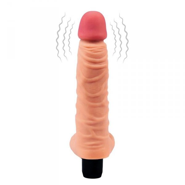 Soft vibrator with testicles 21 cm – The Real Deal