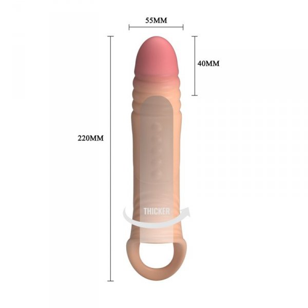 Pretty Love 8.7" Vibrating Penis Sleeve
