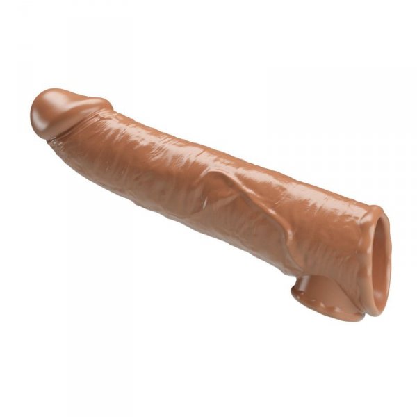 Pretty Love Extension Penis Sleeve with Modular Length Blocks – Dark Brown – 26 cm