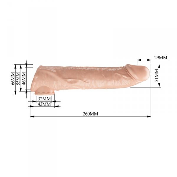 Pretty Love Extension Penis Sleeve with Modular Length Blocks – 26 cm