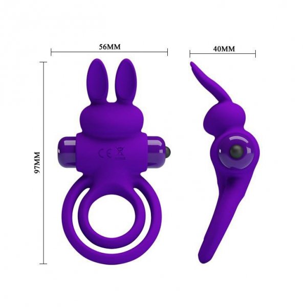 PRETTY LOVE - VIBRANT PENIS RING III 10 Functions Purple