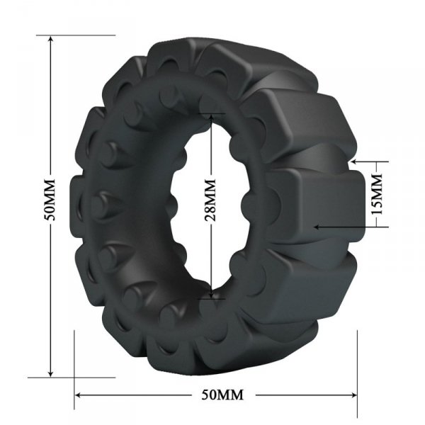 Crazy Bull Laiden Super Soft Silicone Cock Ring – Black