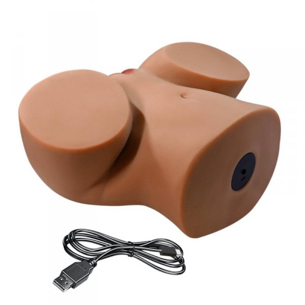 Crazy Bull Briony Realistic Vagina & Anal Masturbator with Vibrations – Brown