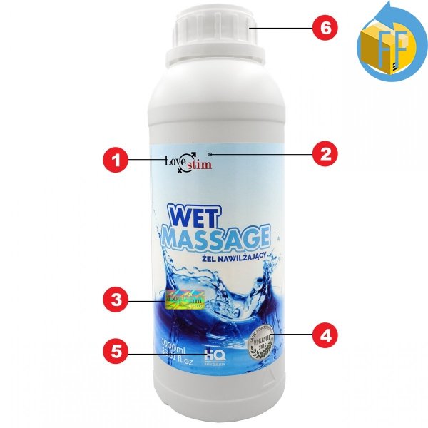 WET MASSAGE 1000ml WYSOKIEJ JAKOŚCI GĘSTY ŻEL 2W1