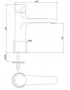 Bateria umywalkowa sztorcowa niska Inverto czarna dwa mieszacze  S951-295